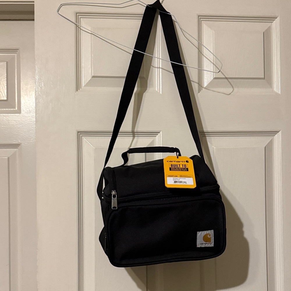 Carhartt Black insulated 12 can two compartment lunch cooler